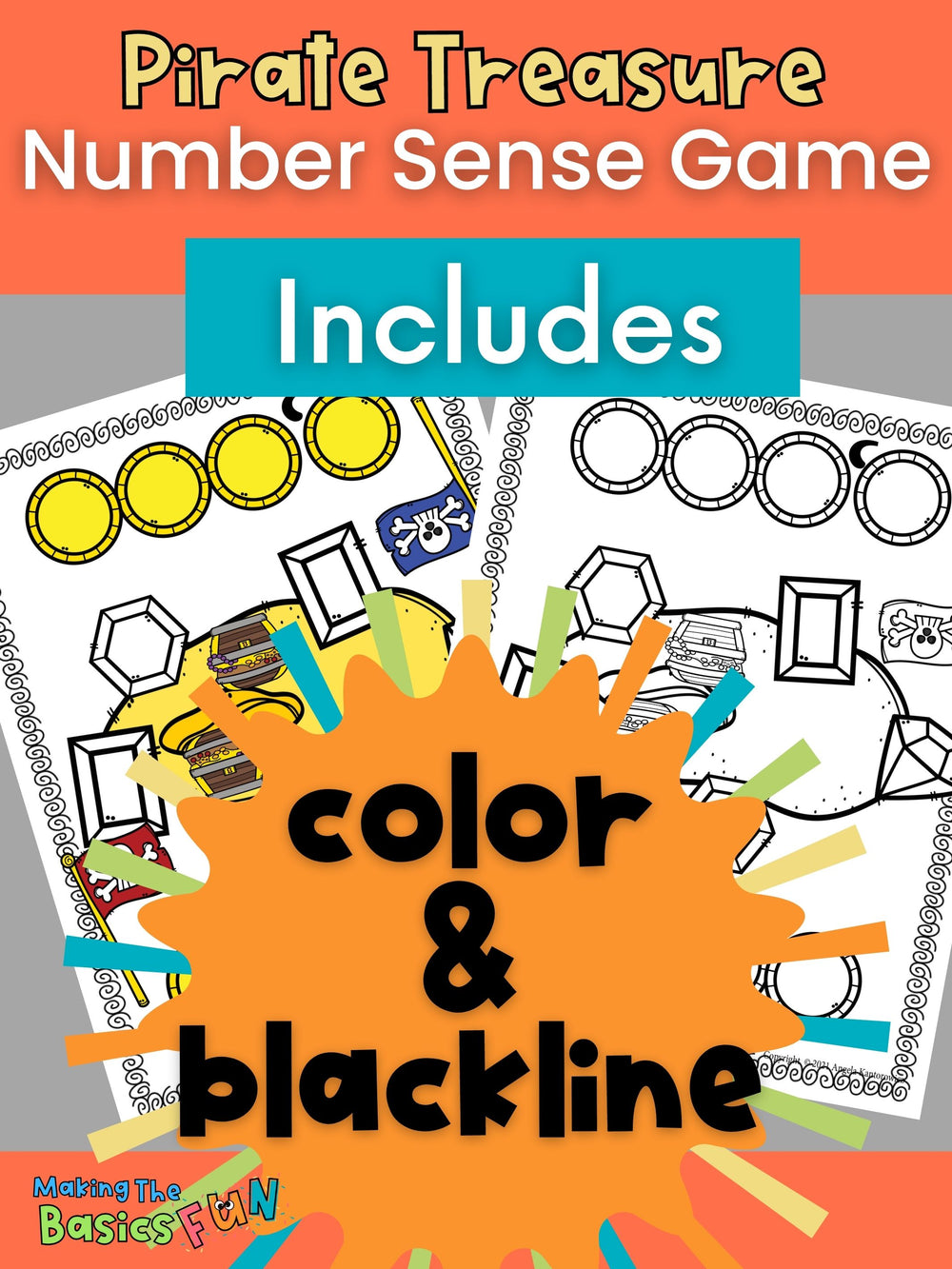 Place Value & Number Sense - Pirate Treasure Game