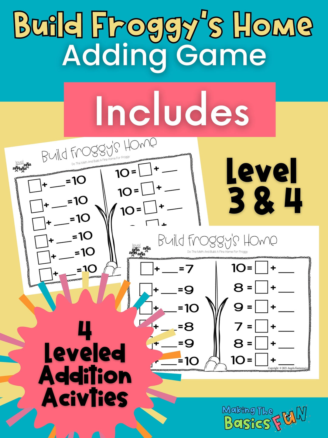 Adding To Ten - Build Froggy A Home Math Game