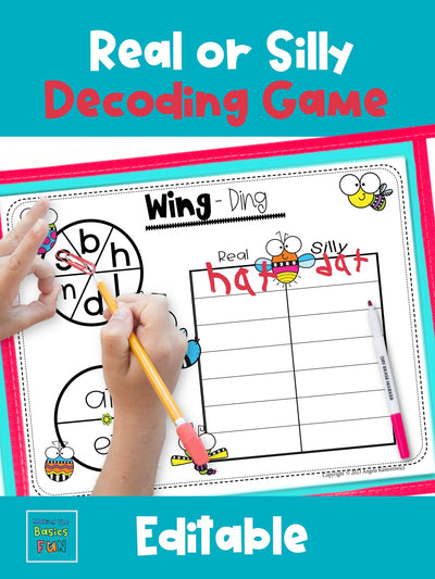 Decodable Phonics Spinner Game - Wing Ding