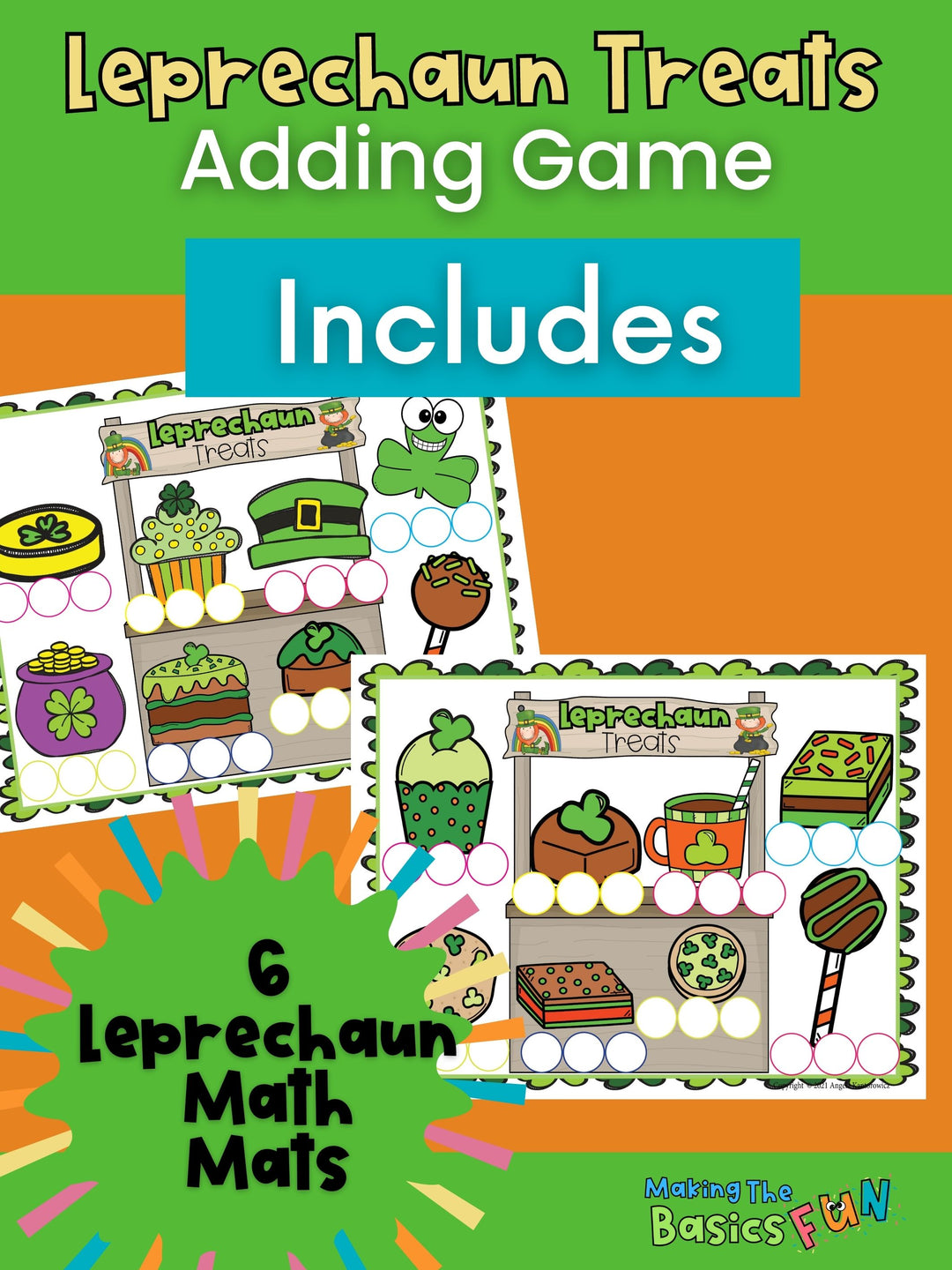 Dice Math Game - Leprechaun Treats