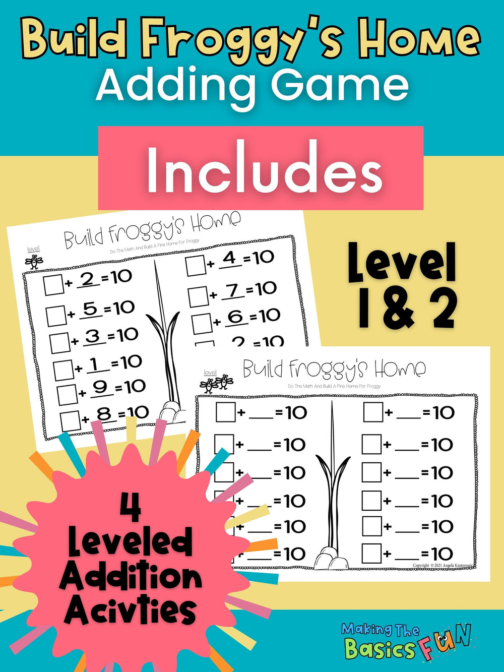 Adding To Ten - Build Froggy A Home Math Game