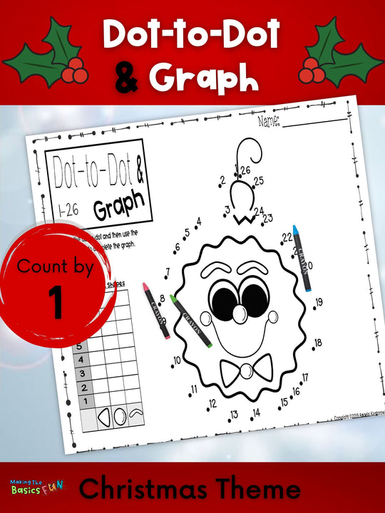 Dot-To-Dot & Graph Count by 1 - Christmas