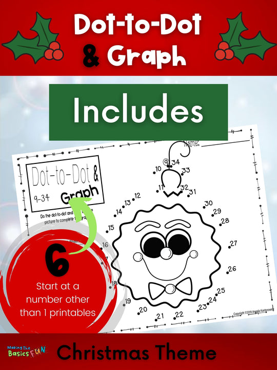 Dot-To-Dot & Graph Count by 1 - Christmas