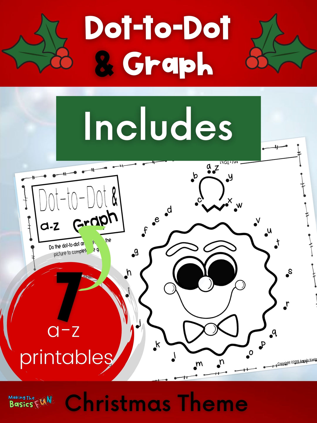 Dot-To-Dot & Graph Count by 1 - Christmas