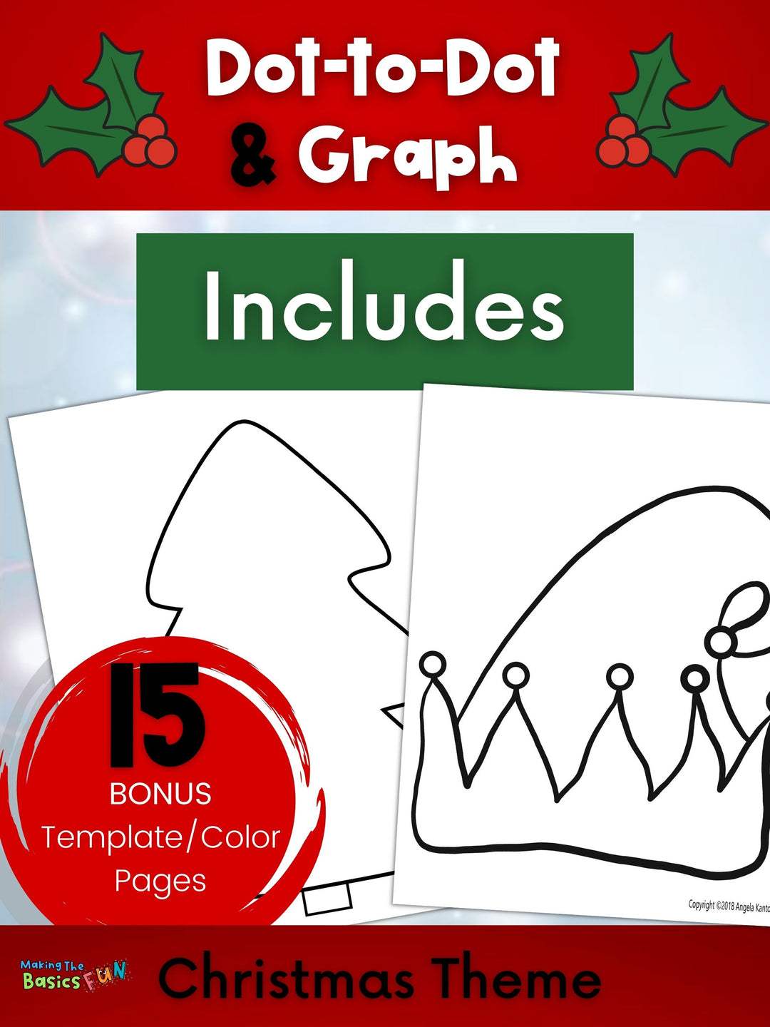 Dot-To-Dot & Graph Count by 1 - Christmas