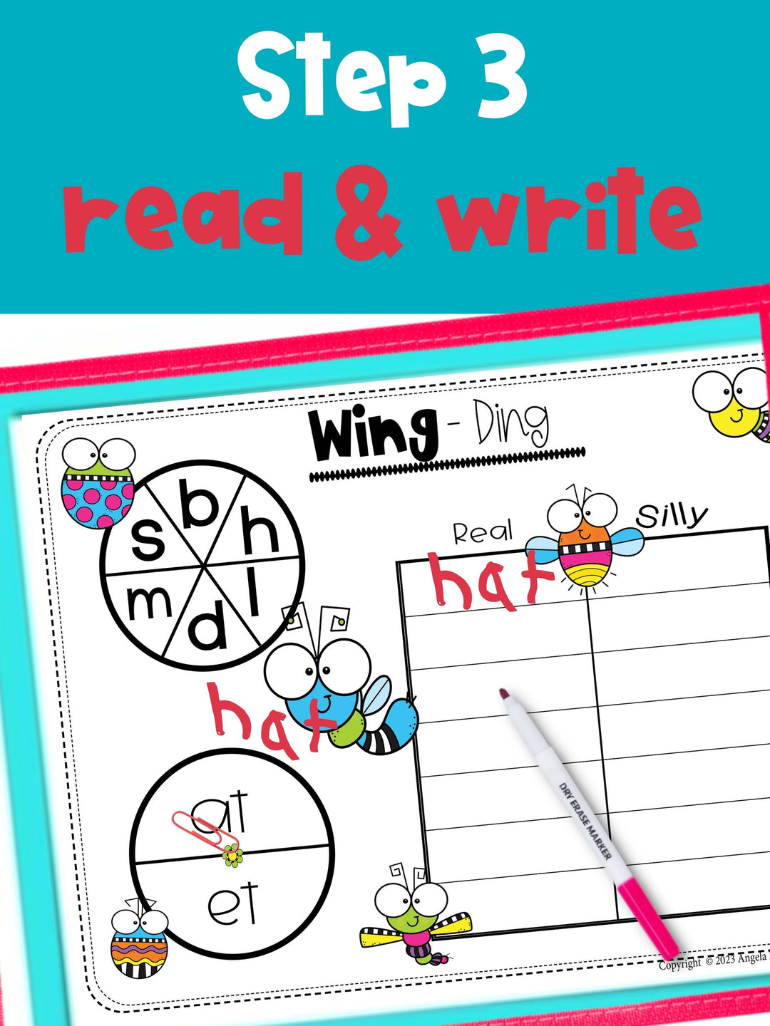 Decodable Phonics Spinner Game - Wing Ding