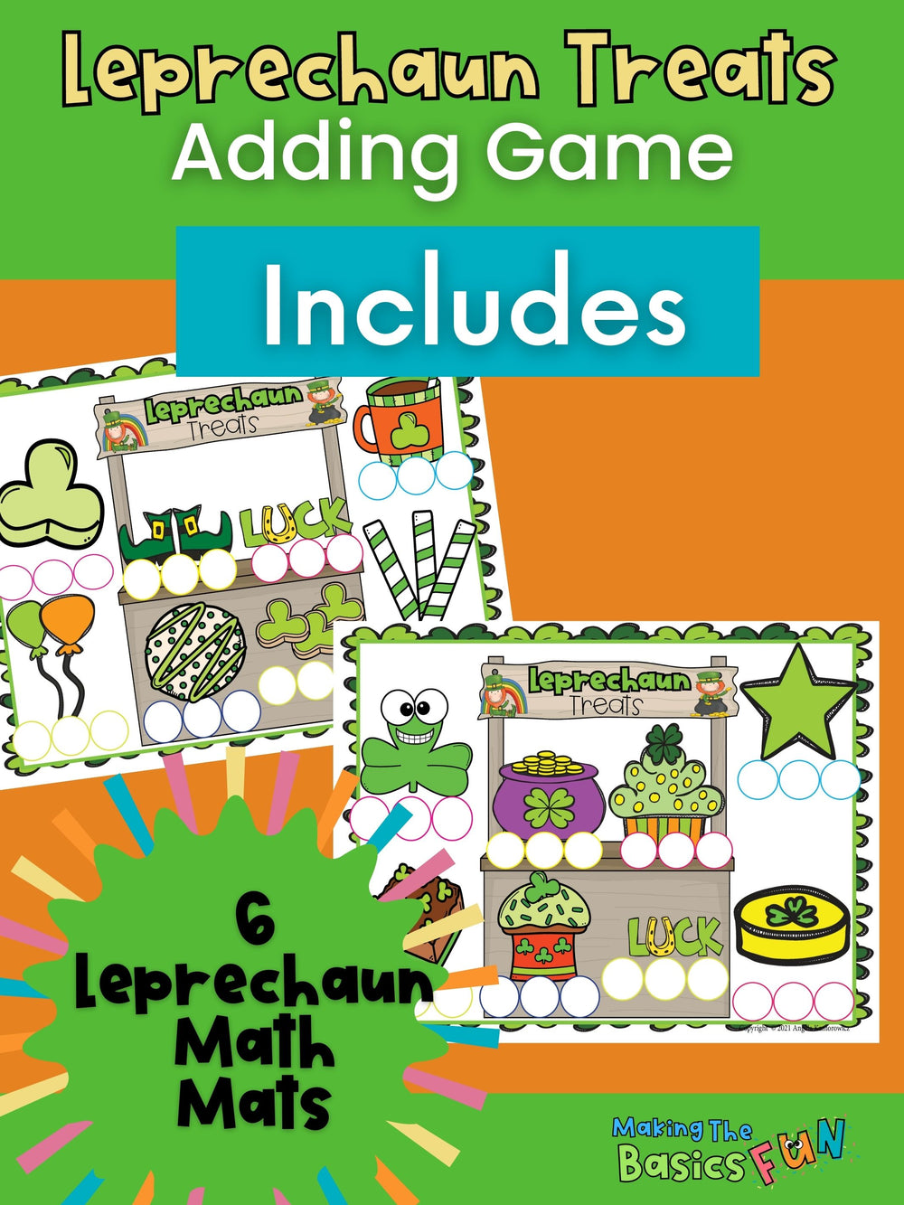 Dice Math Game - Leprechaun Treats