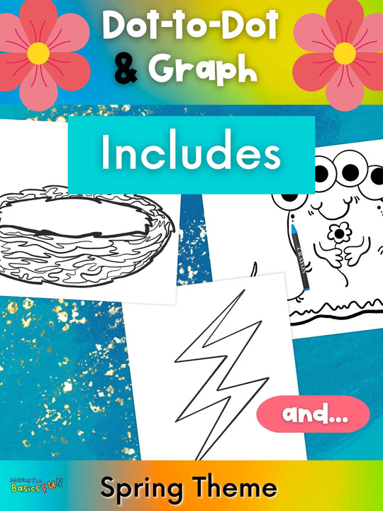 Dot-To-Dot & Graph Skip Count by 10 & 2 - Spring