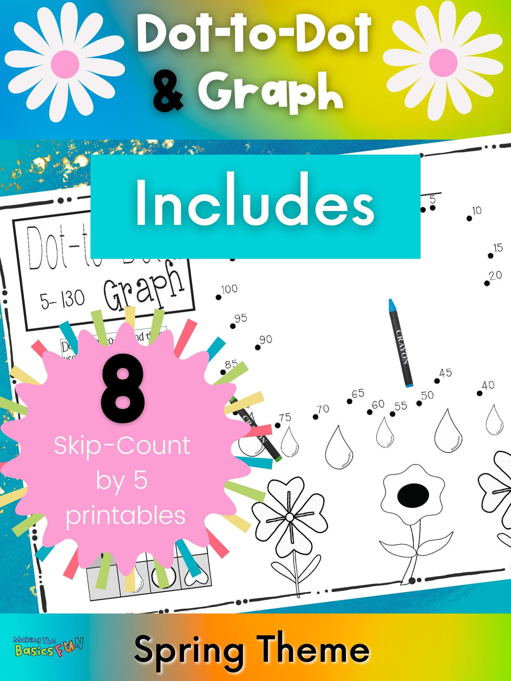 Dot-to-Dot & Graph Spring Skip Counting by 5