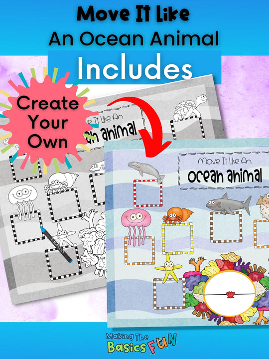 Phonics Game - Initial Sound - Move It Like An Ocean Animal