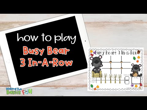 Editable Word Game | Busy Bear 3 In-A-Row