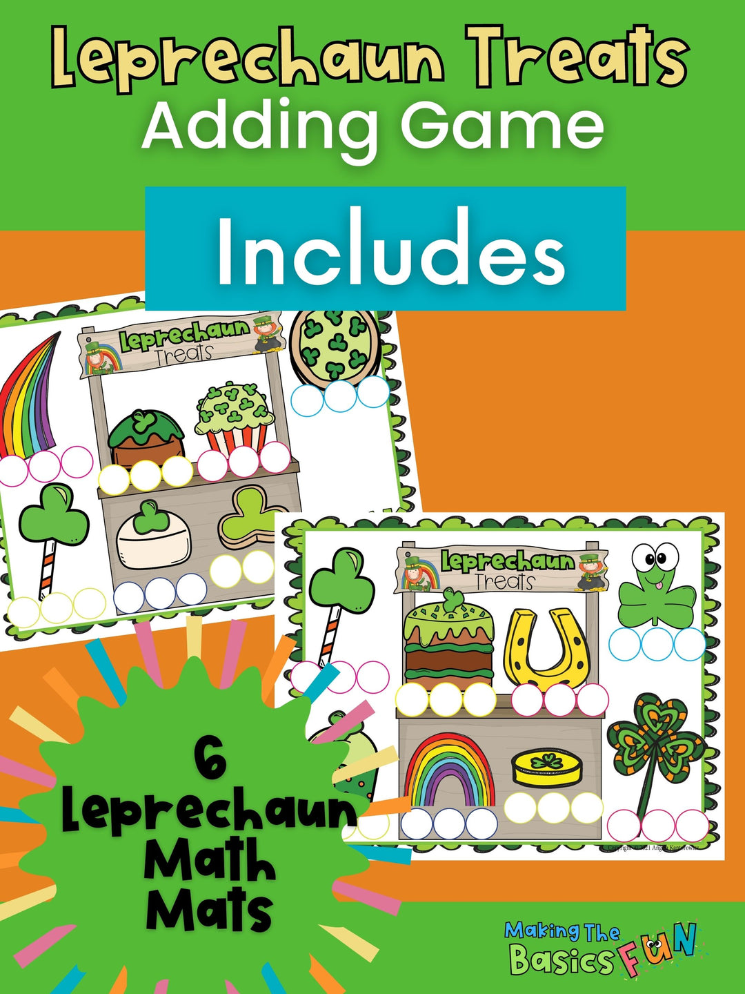 Dice Math Game - Leprechaun Treats