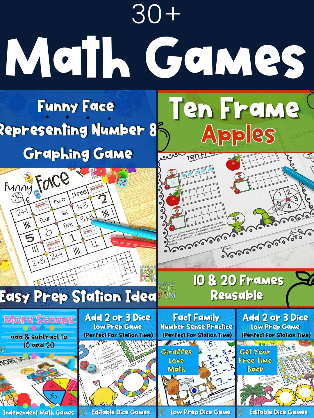 Game Bundle - Early Finisher Solutions - Kindergarten & First Grade Independent Learning Activities