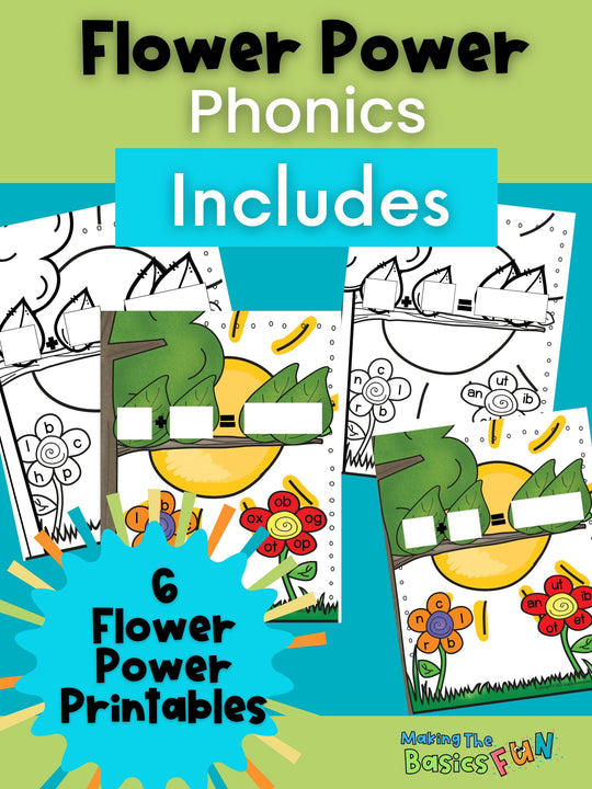 Phonics Spinner Game - Flower Power