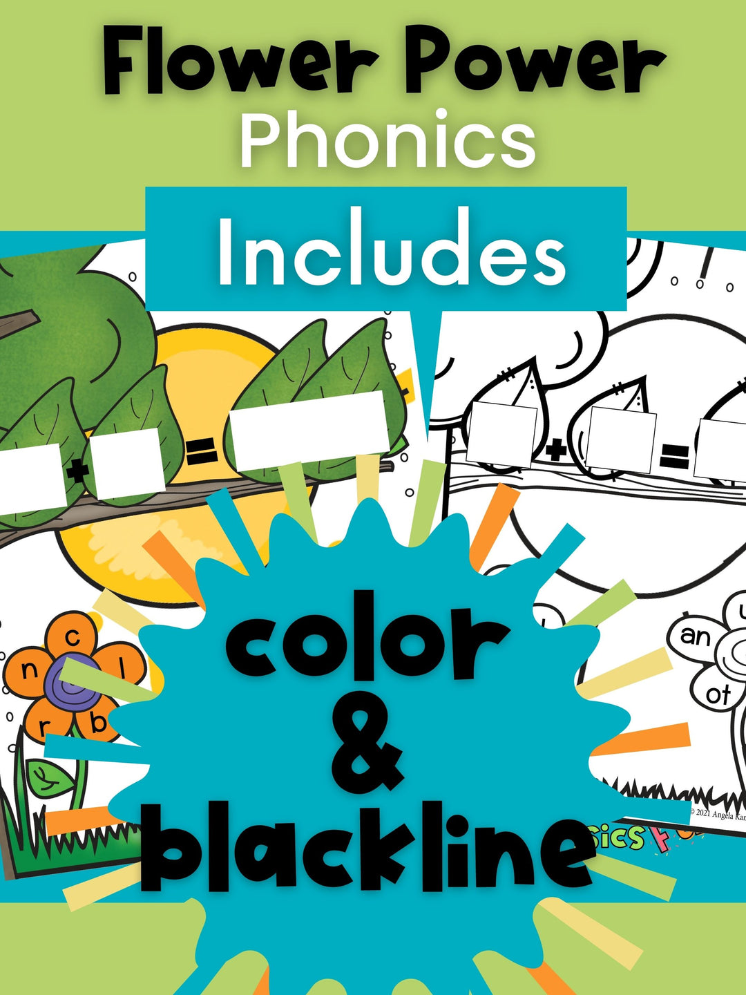 Phonics Spinner Game - Flower Power