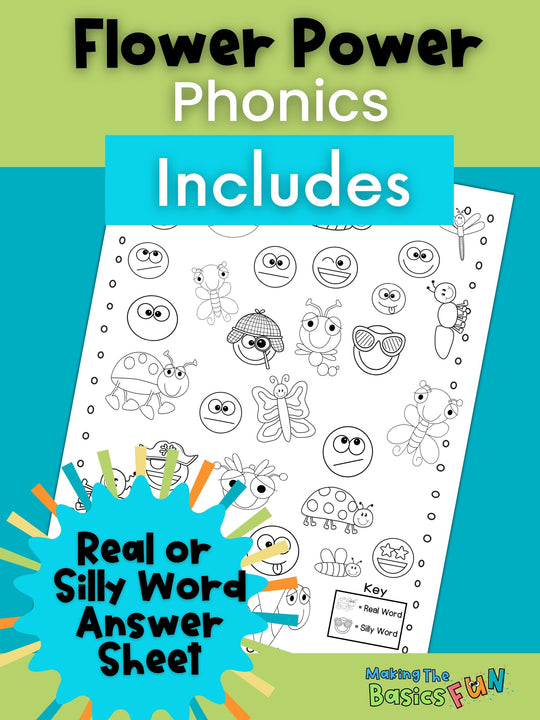 Phonics Spinner Game - Flower Power