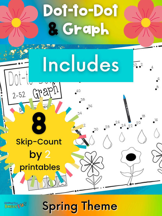 Dot-To-Dot & Graph Skip Count by 10 & 2 - Spring
