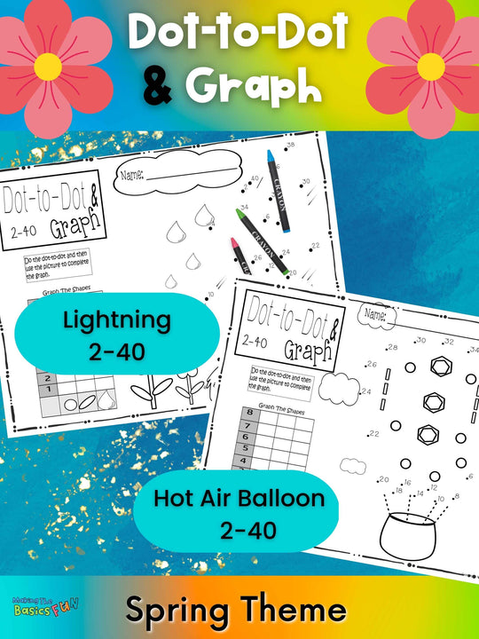 Dot-To-Dot & Graph Skip Count by 10 & 2 - Spring