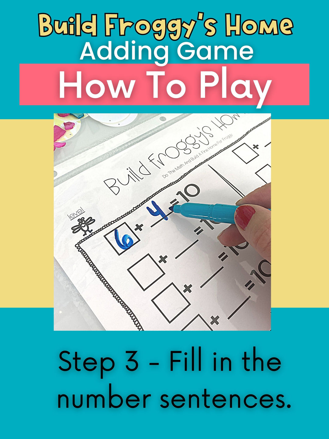 Adding To Ten - Build Froggy A Home Math Game